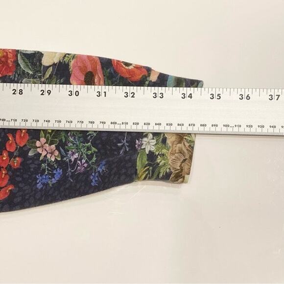 NWOT JOHNNY WAS CALME Sweat Pants Leggings XS Joggers Floral Navy Pink Pull-Up - Picture 9 of 11